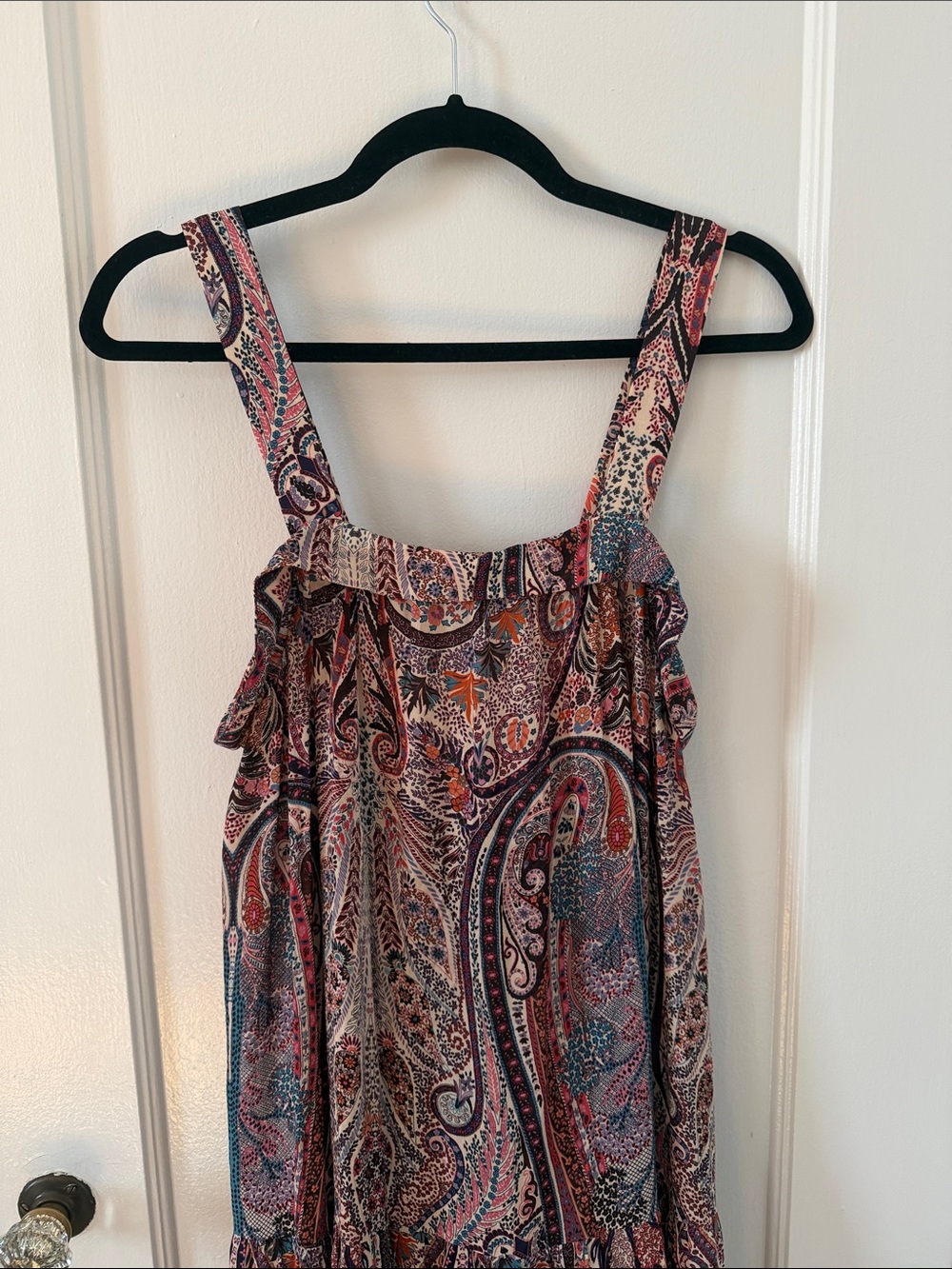 ba&sh Baraka Paisley Maxi Dress in Multicolor Rust & Blue - Picture 5 of 14